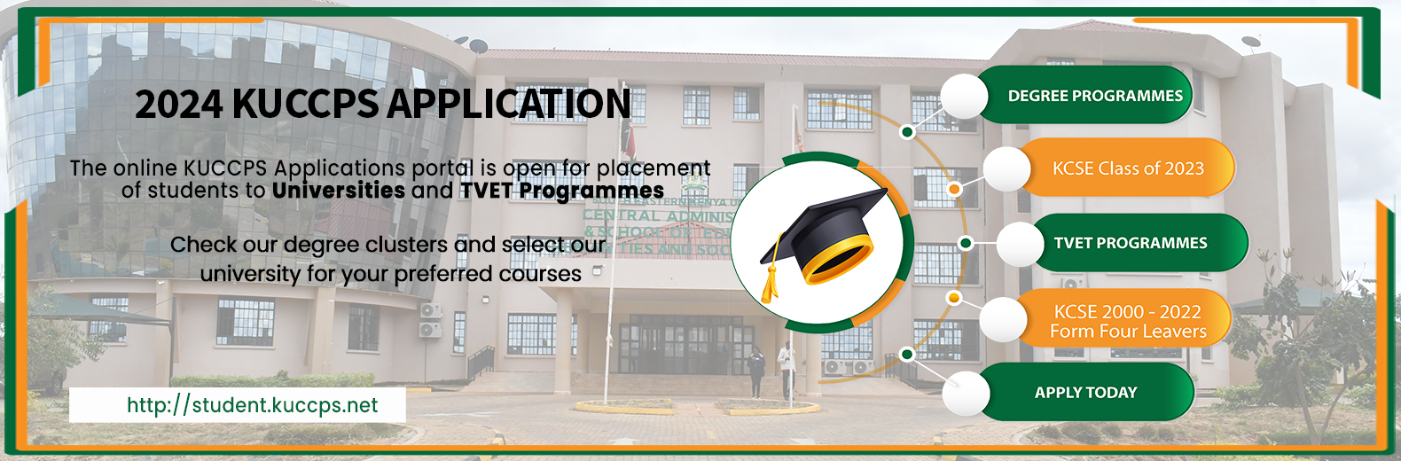 2024 KUCCPS Application is open, Find our clusters below